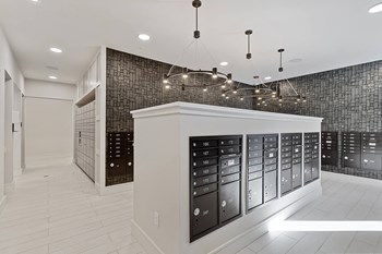 Mail room at The Reid Apartmients in Tucker GA